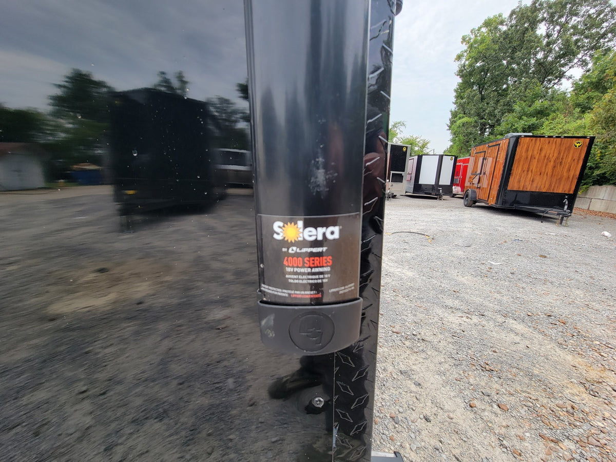 8.5' X 20' Custom Enclosed Trailer Black With Blackout Food Event Catering