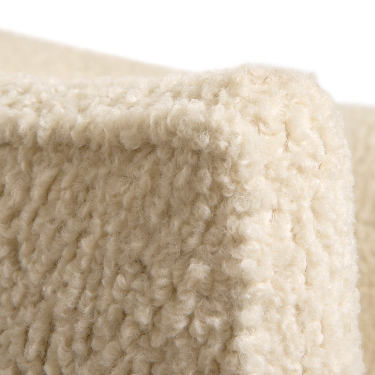 Art Deco Dining Chair in Faux Sheepskin