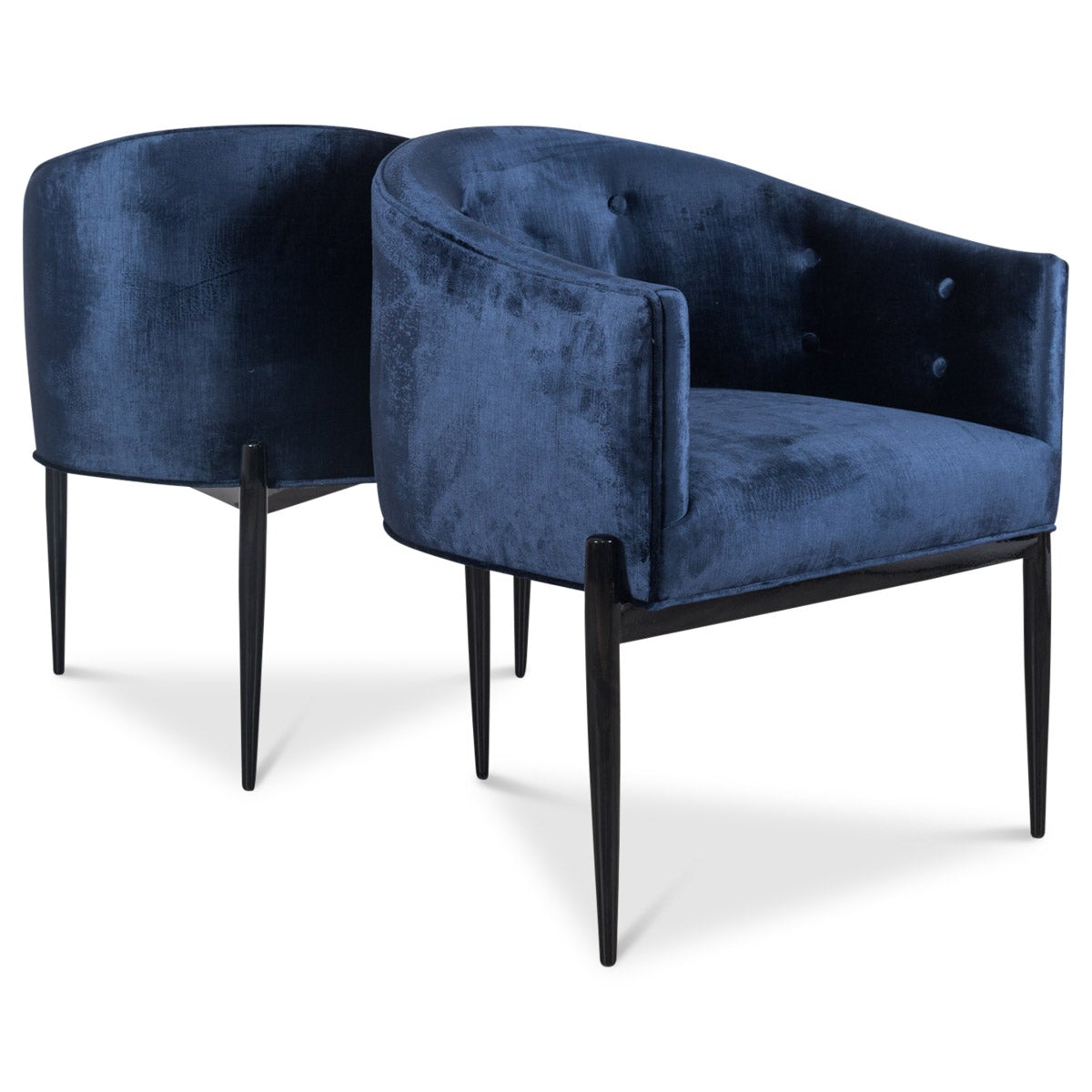 Art Deco Dining Chair in Brussels Midnight Velvet