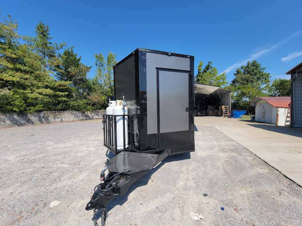8.5' X 22' Charcoal Grey Concession Trailer Food Event Catering