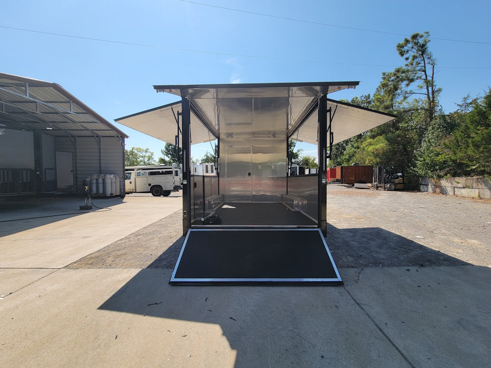 8.5' X 22' Charcoal Grey Concession Trailer Food Event Catering