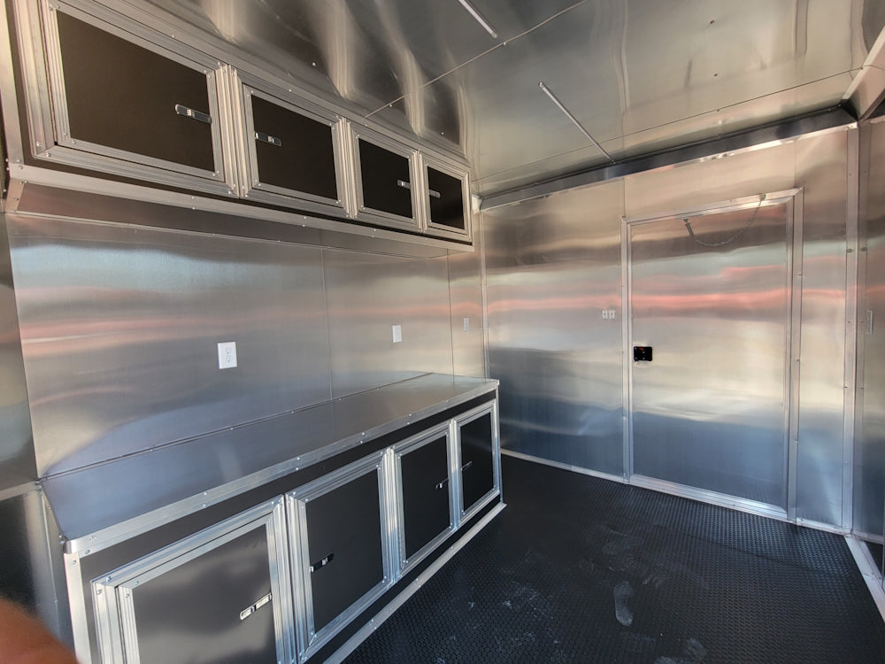 8.5' X 22' Charcoal Grey Concession Trailer Food Event Catering