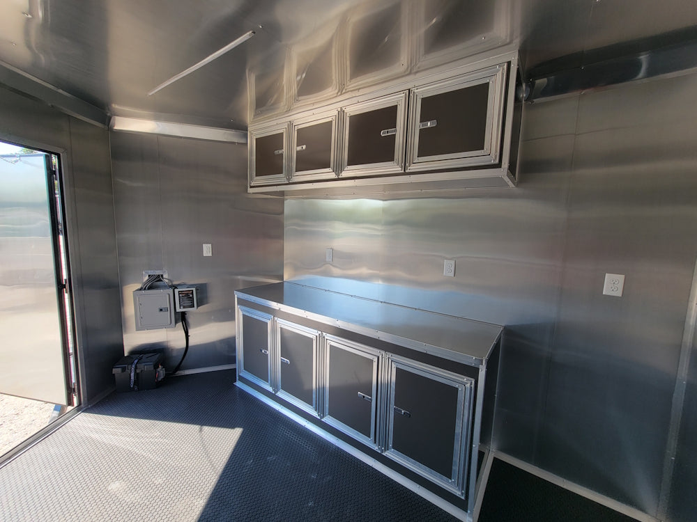 8.5' X 22' Charcoal Grey Concession Trailer Food Event Catering