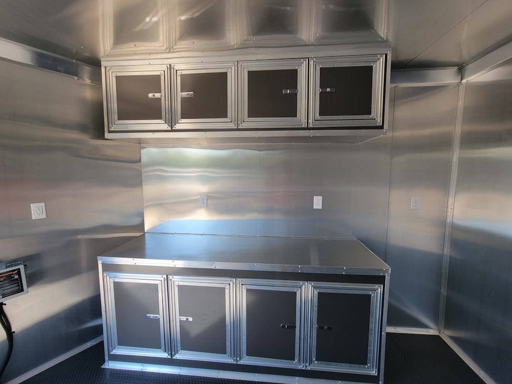 8.5' X 22' Charcoal Grey Concession Trailer Food Event Catering