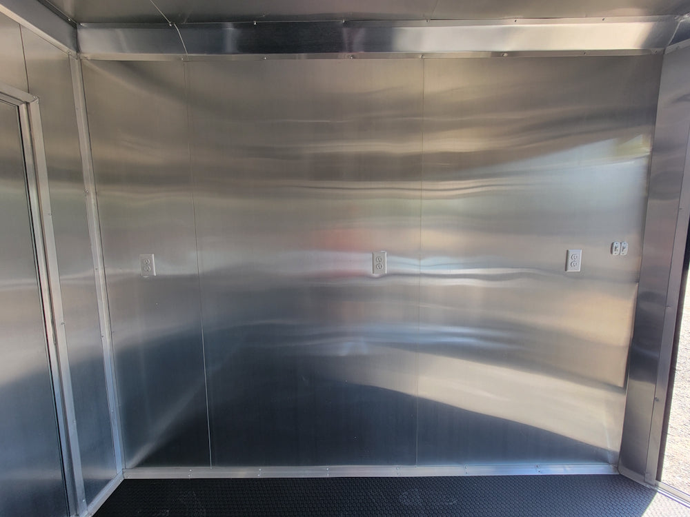 8.5' X 22' Charcoal Grey Concession Trailer Food Event Catering