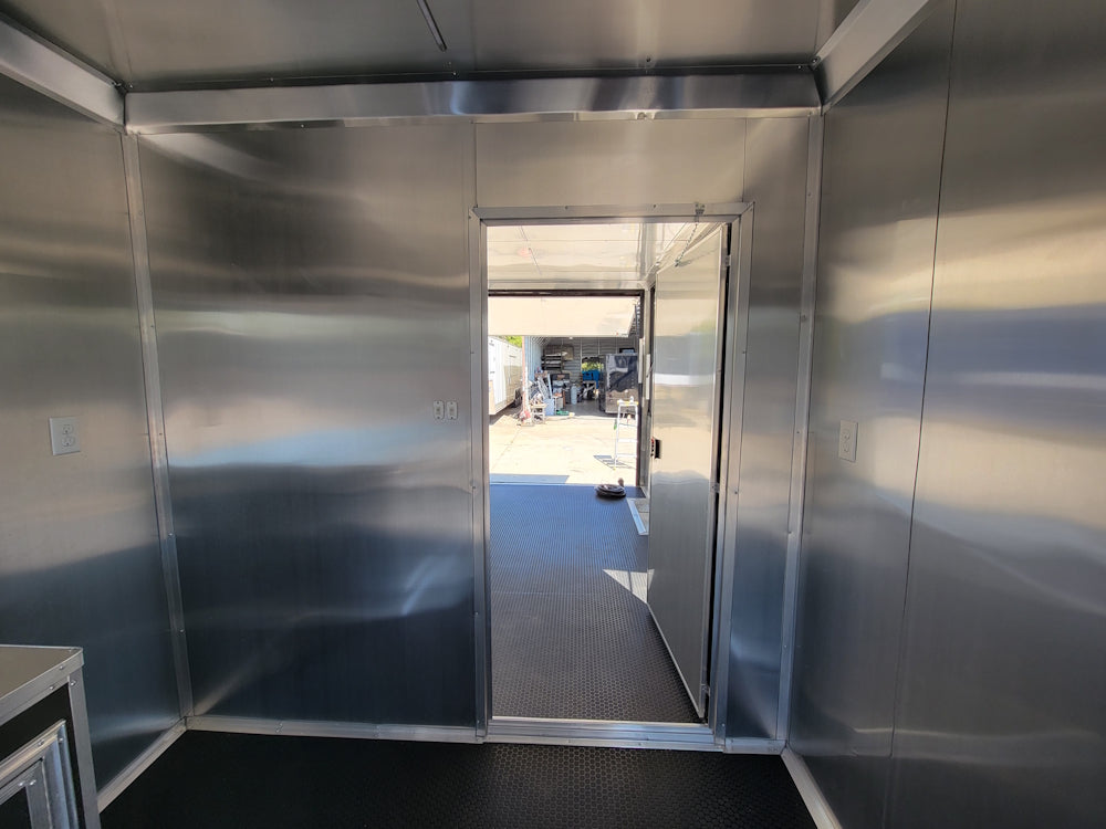 8.5' X 22' Charcoal Grey Concession Trailer Food Event Catering