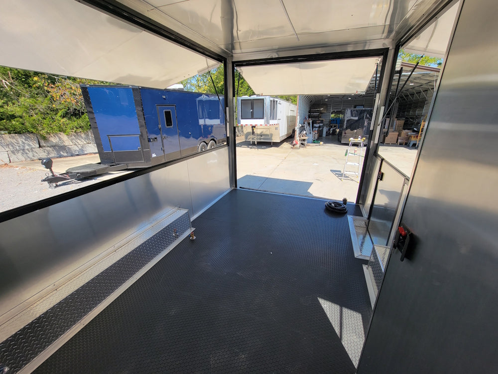 8.5' X 22' Charcoal Grey Concession Trailer Food Event Catering