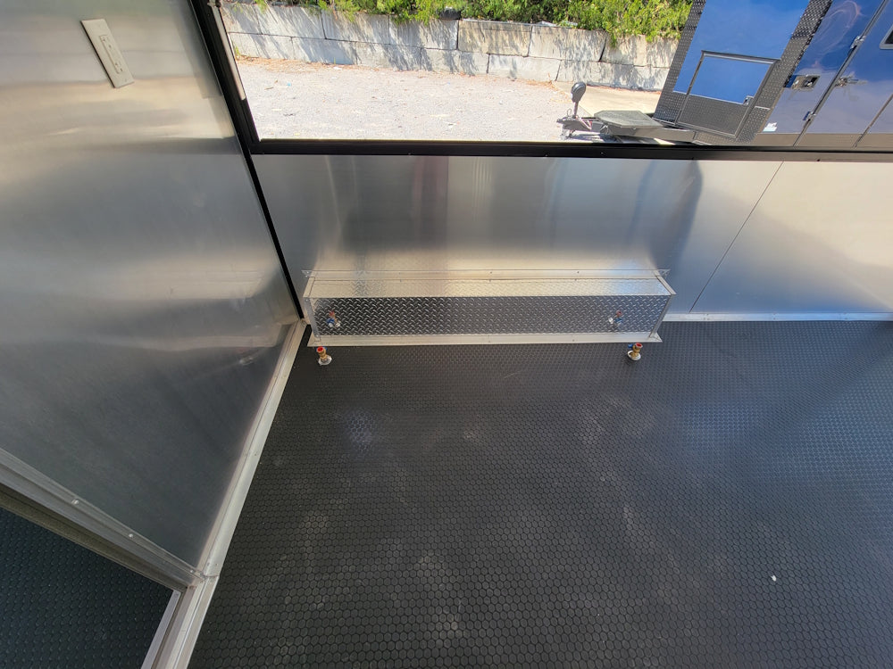 8.5' X 22' Charcoal Grey Concession Trailer Food Event Catering