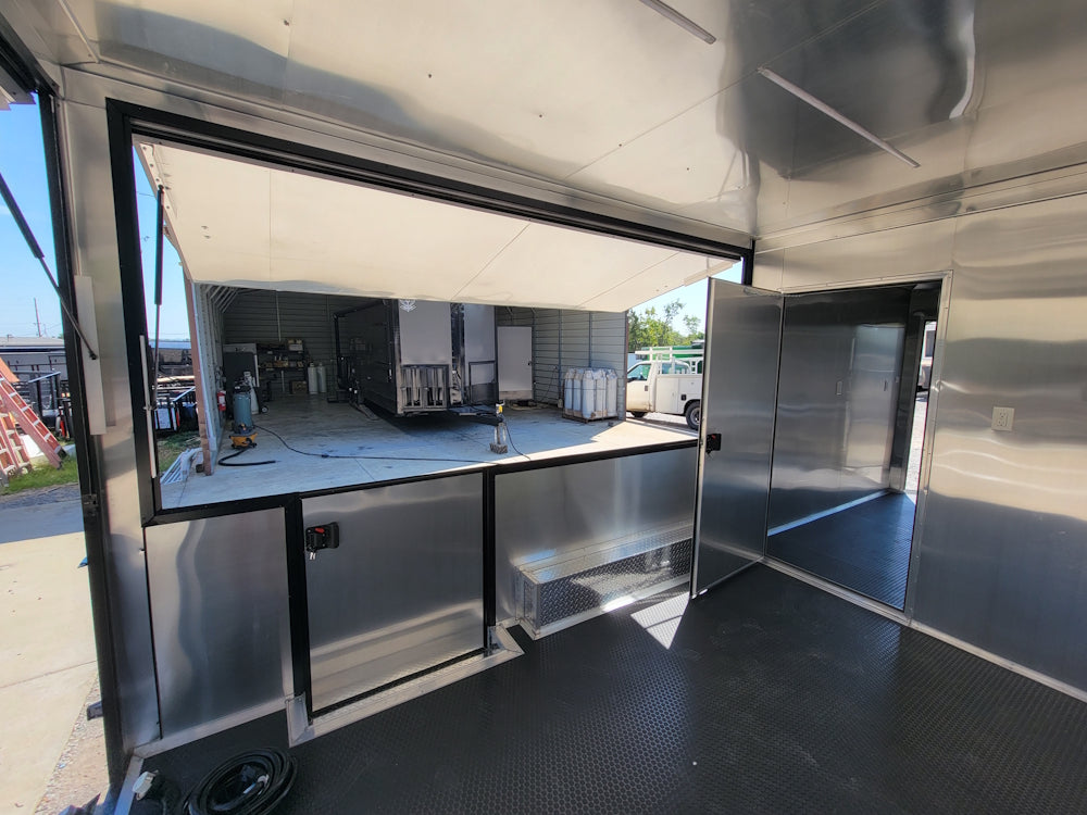 8.5' X 22' Charcoal Grey Concession Trailer Food Event Catering