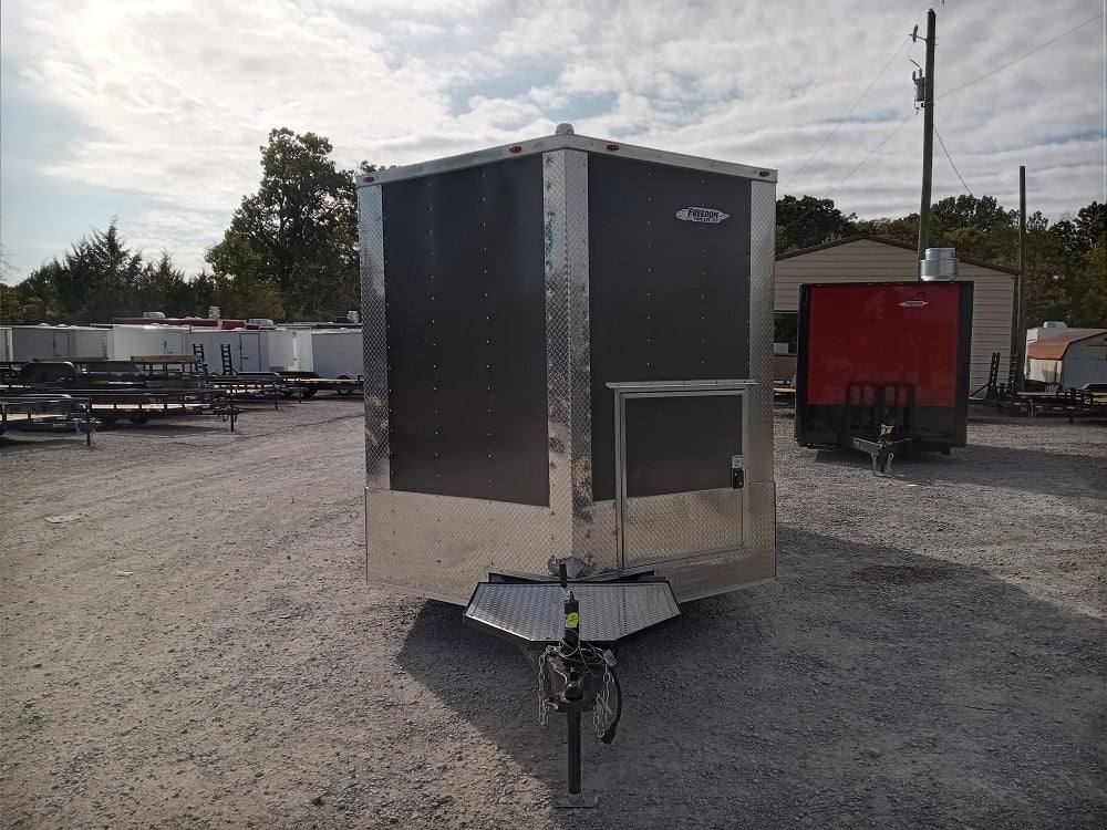 8.5' x 16' Charcoal Gray Food Vending Concession Trailer