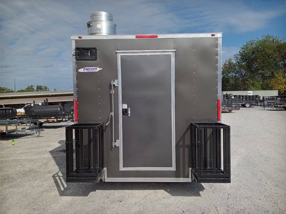 8.5' x 16' Charcoal Gray Food Vending Concession Trailer