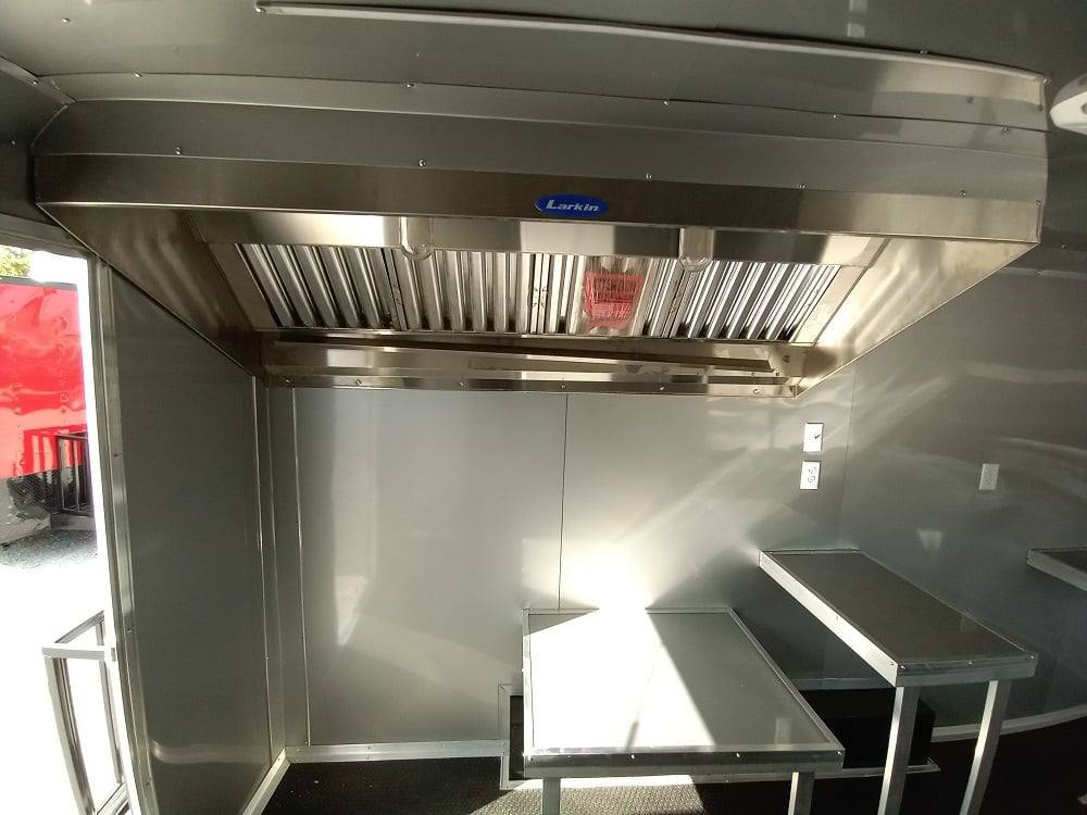 8.5' x 16' Charcoal Gray Food Vending Concession Trailer