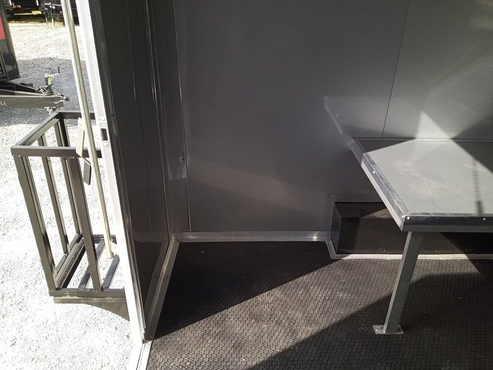 8.5' x 16' Charcoal Gray Food Vending Concession Trailer