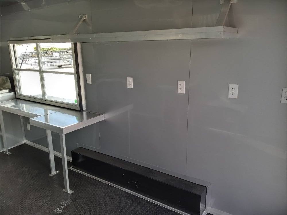 8.5' x 16' Charcoal Gray Food Vending Concession Trailer