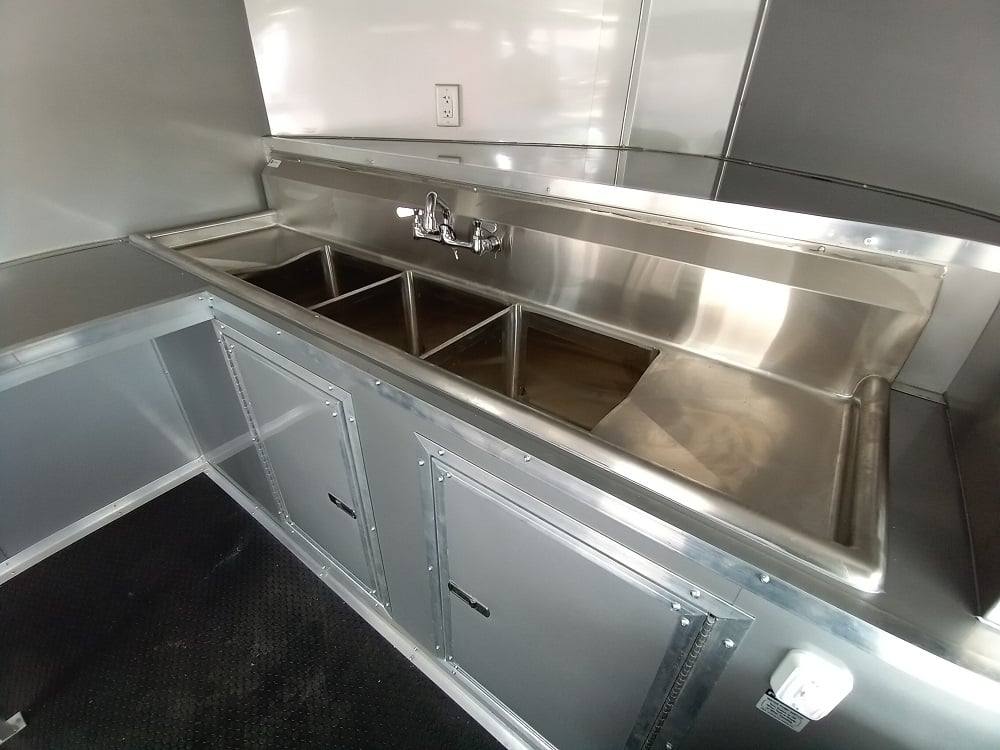 8.5' x 16' Charcoal Gray Food Vending Concession Trailer