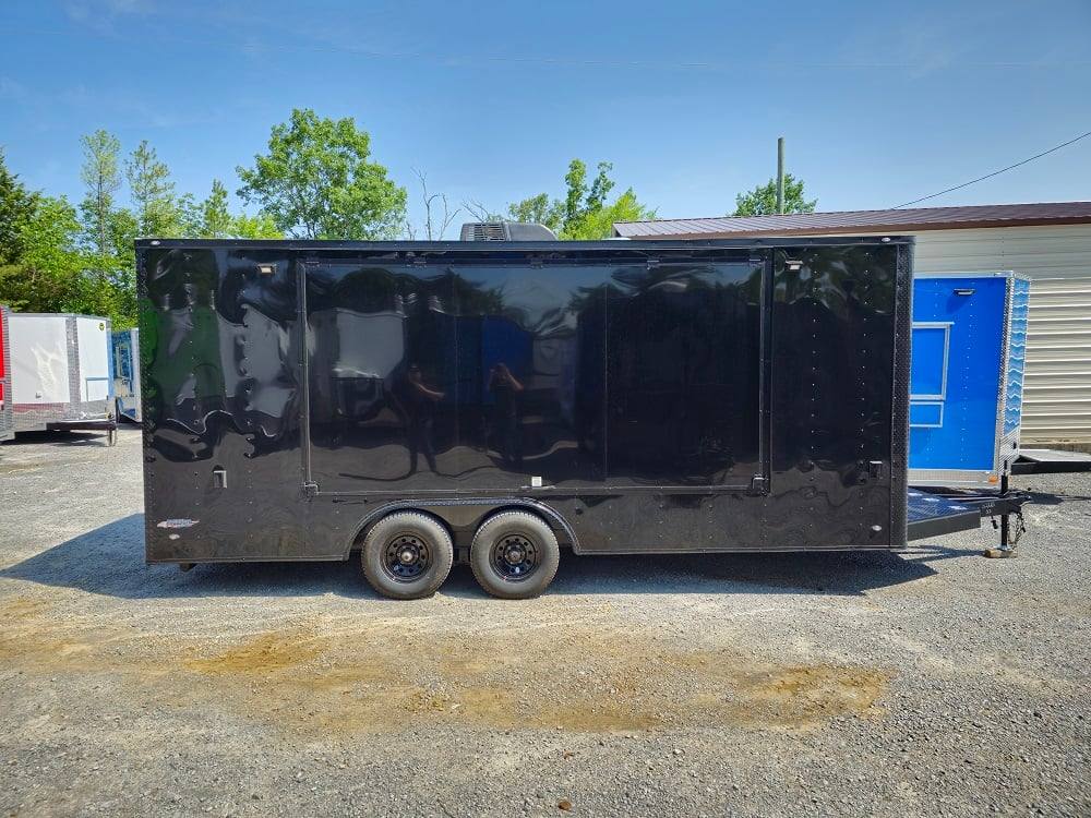 8.5' X 20' Black Concession Trailer Food Event Catering
