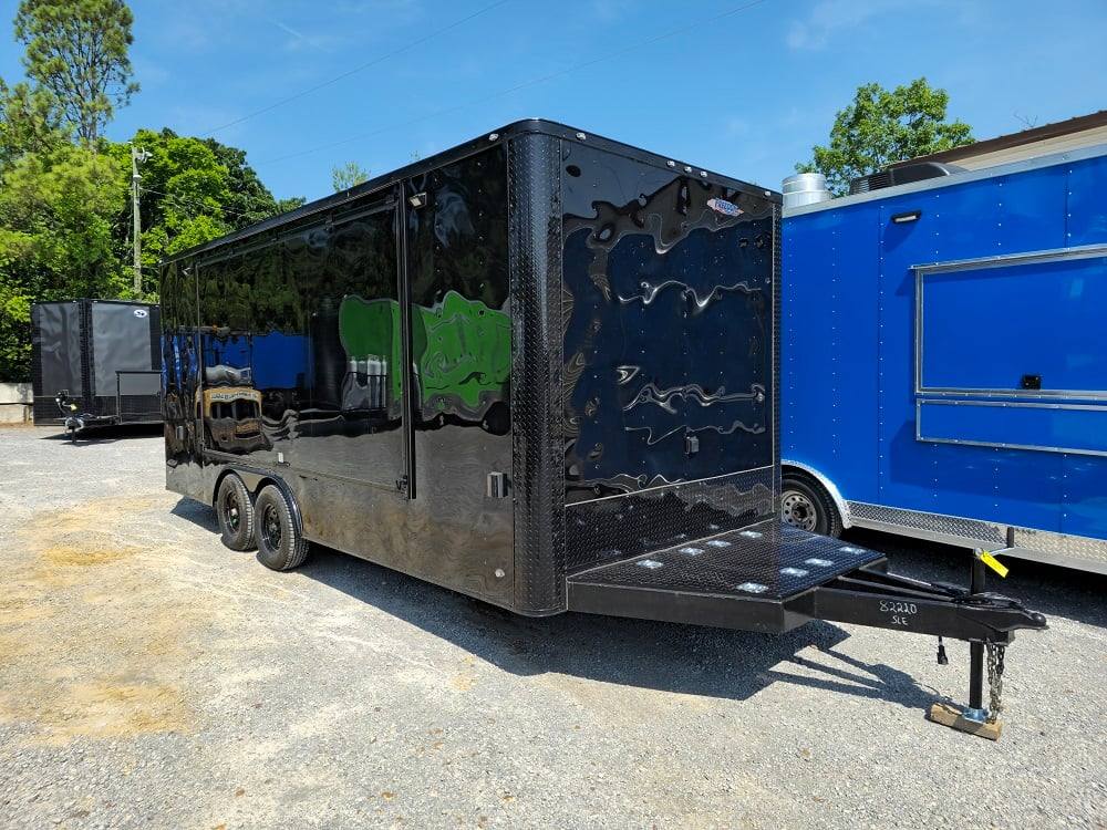 8.5' X 20' Black Concession Trailer Food Event Catering