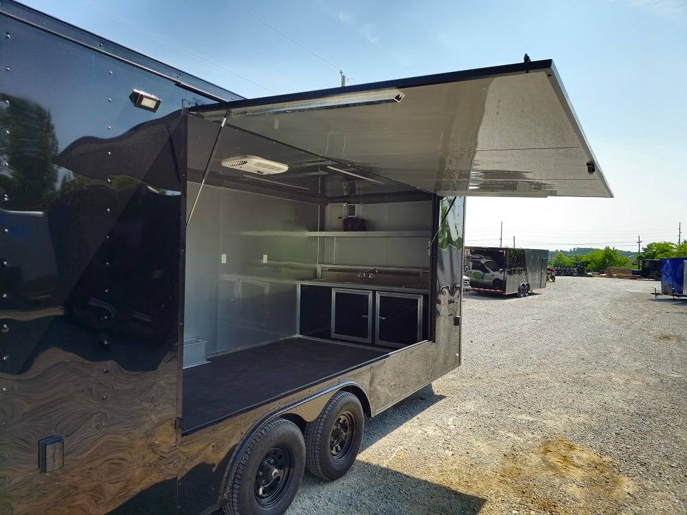 8.5' X 20' Black Concession Trailer Food Event Catering