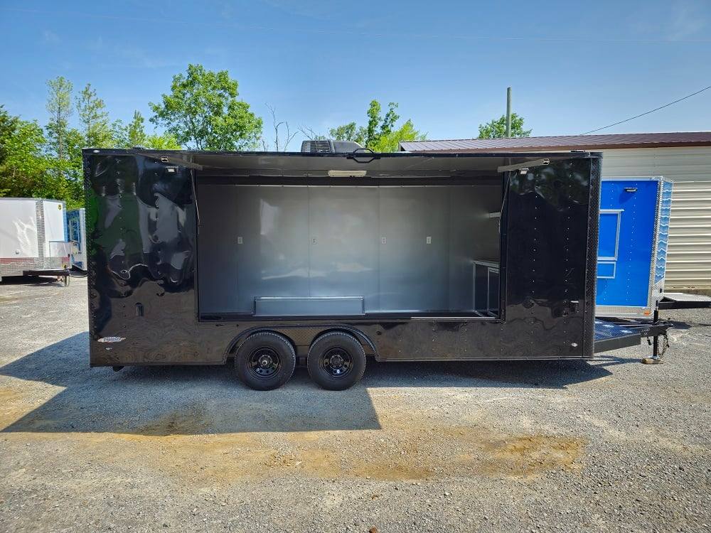 8.5' X 20' Black Concession Trailer Food Event Catering