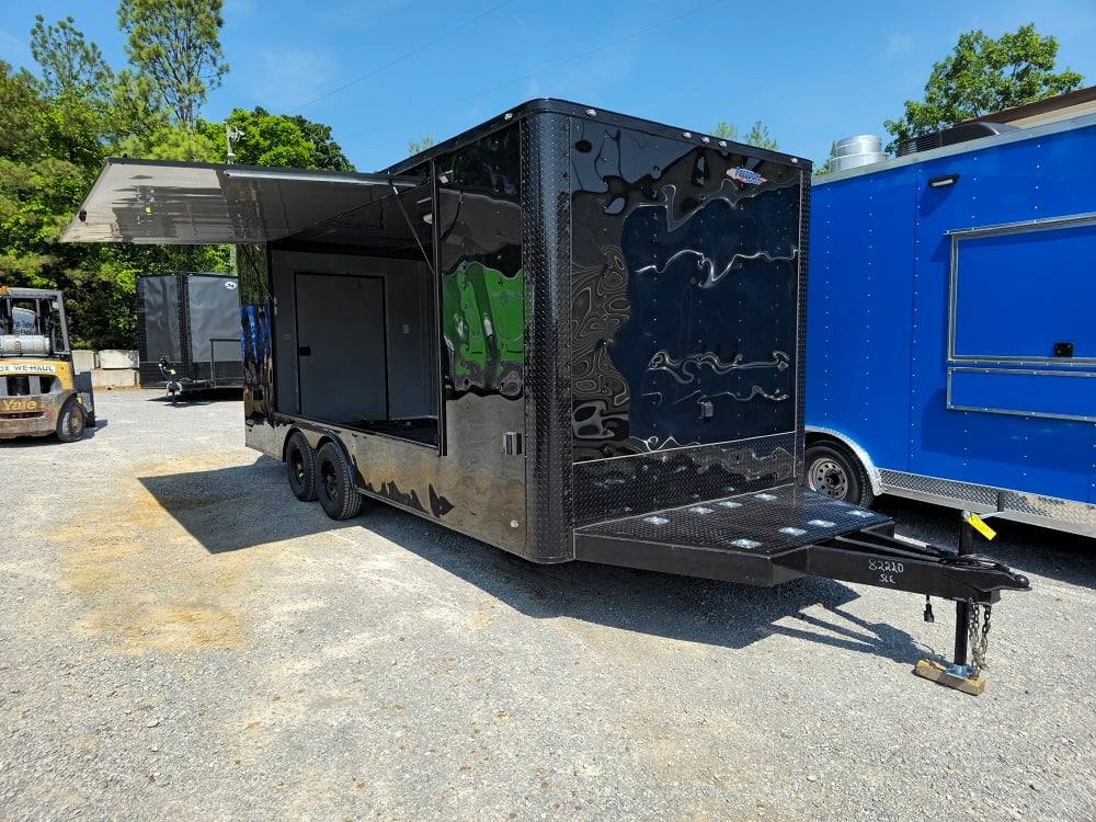 8.5' X 20' Black Concession Trailer Food Event Catering