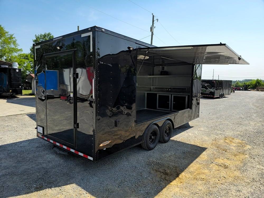 8.5' X 20' Black Concession Trailer Food Event Catering