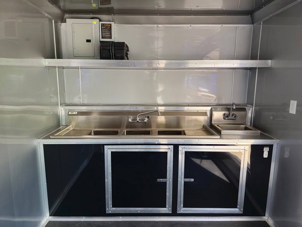 8.5' X 20' Black Concession Trailer Food Event Catering