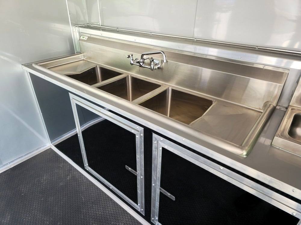 8.5' X 20' Black Concession Trailer Food Event Catering