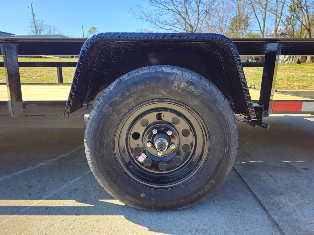6'4" x 14 Utility Trailer Dovetail With Gate Powder Coated 3,500lb Axle