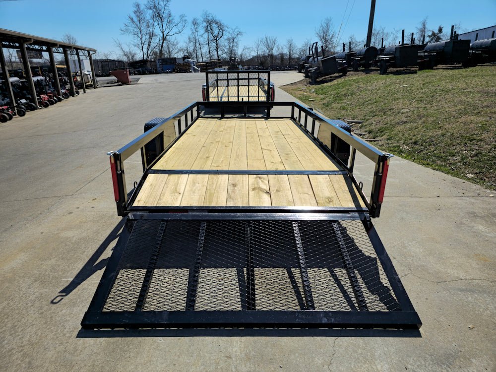 6'4" x 14 Utility Trailer Dovetail With Gate Powder Coated 3,500lb Axle