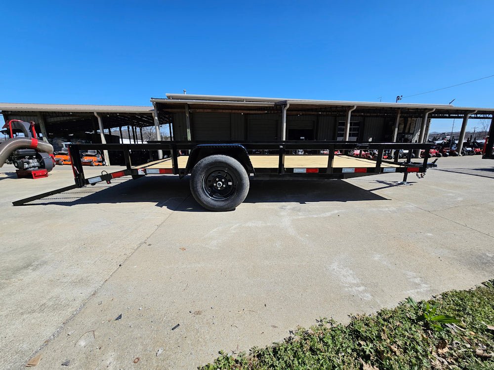 6'4" x 14 Utility Trailer Dovetail With Gate Powder Coated 3,500lb Axle