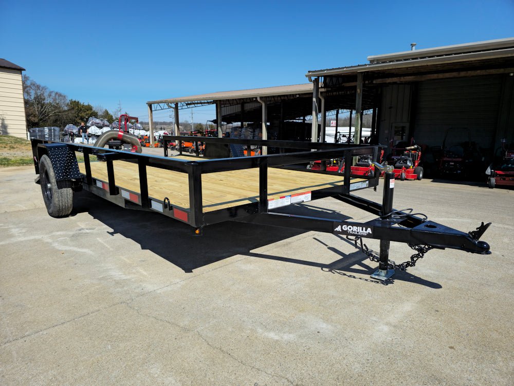 6'4" x 14 Utility Trailer Dovetail With Gate Powder Coated 3,500lb Axle