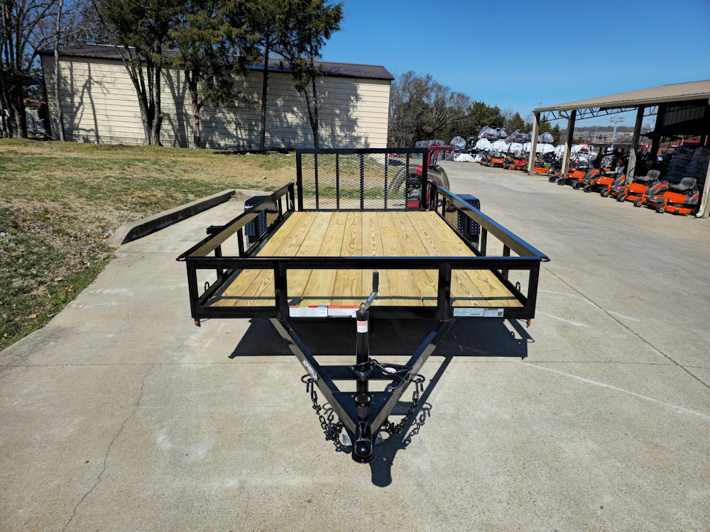 6'4" x 14 Utility Trailer Dovetail With Gate Powder Coated 3,500lb Axle