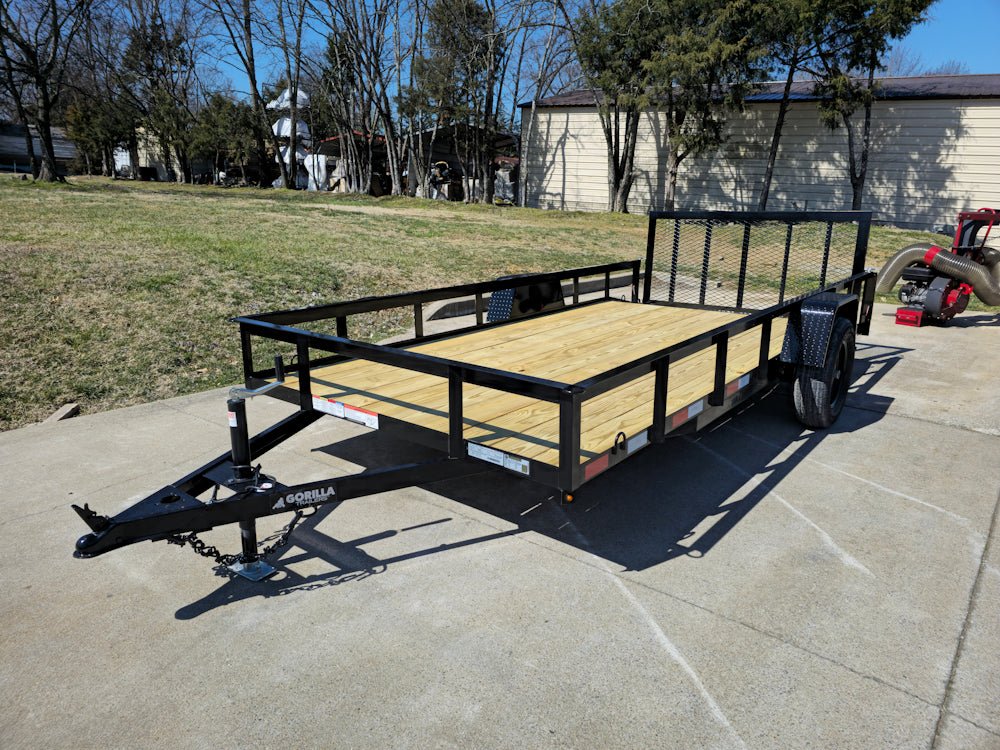 6'4" x 14 Utility Trailer Dovetail With Gate Powder Coated 3,500lb Axle