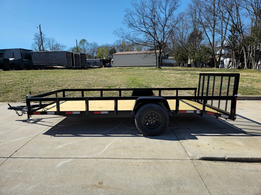 6'4" x 14 Utility Trailer Dovetail With Gate Powder Coated 3,500lb Axle