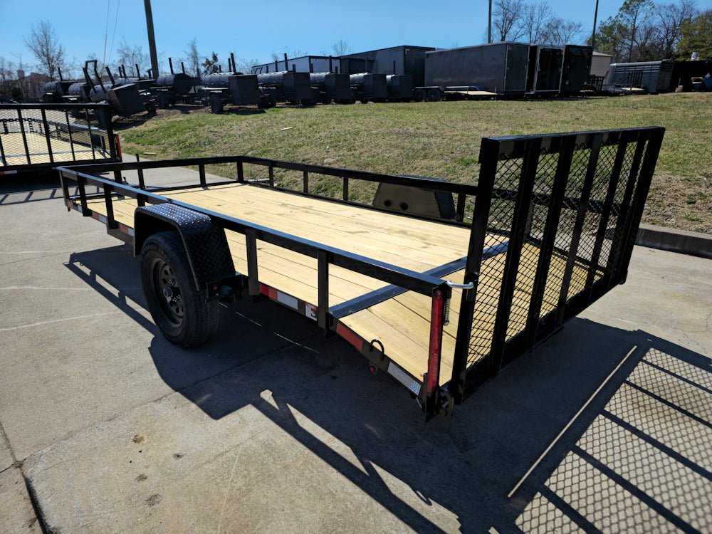 6'4" x 14 Utility Trailer Dovetail With Gate Powder Coated 3,500lb Axle