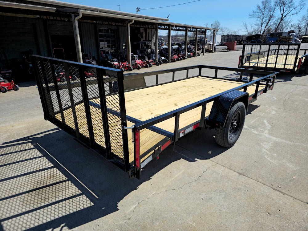 6'4" x 14 Utility Trailer Dovetail With Gate Powder Coated 3,500lb Axle
