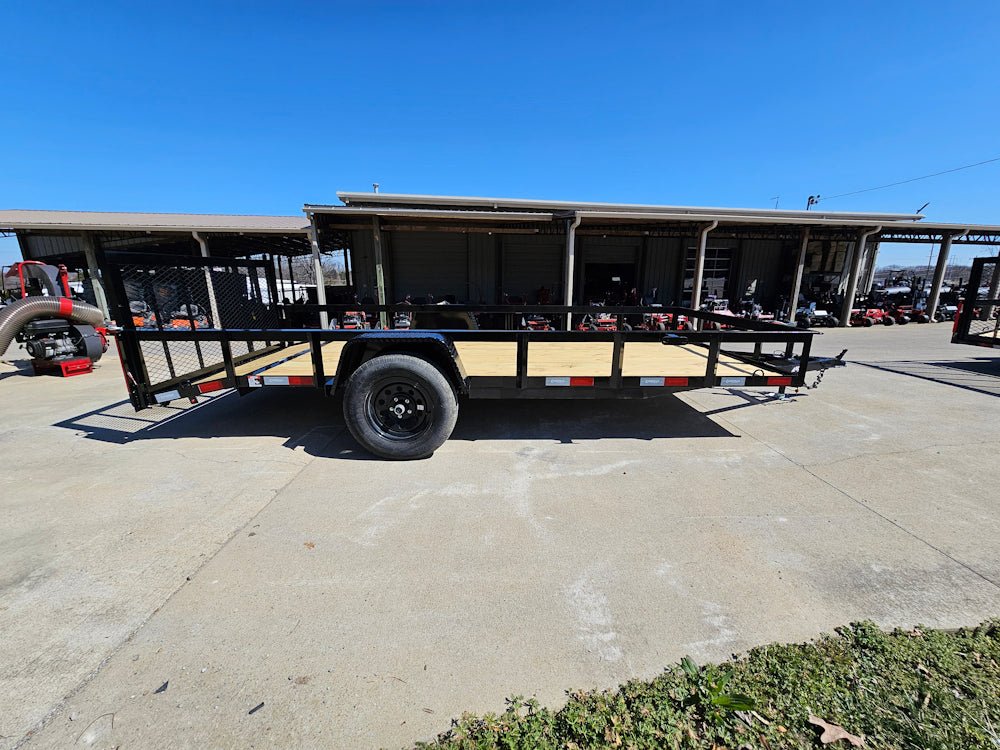 6'4" x 14 Utility Trailer Dovetail With Gate Powder Coated 3,500lb Axle