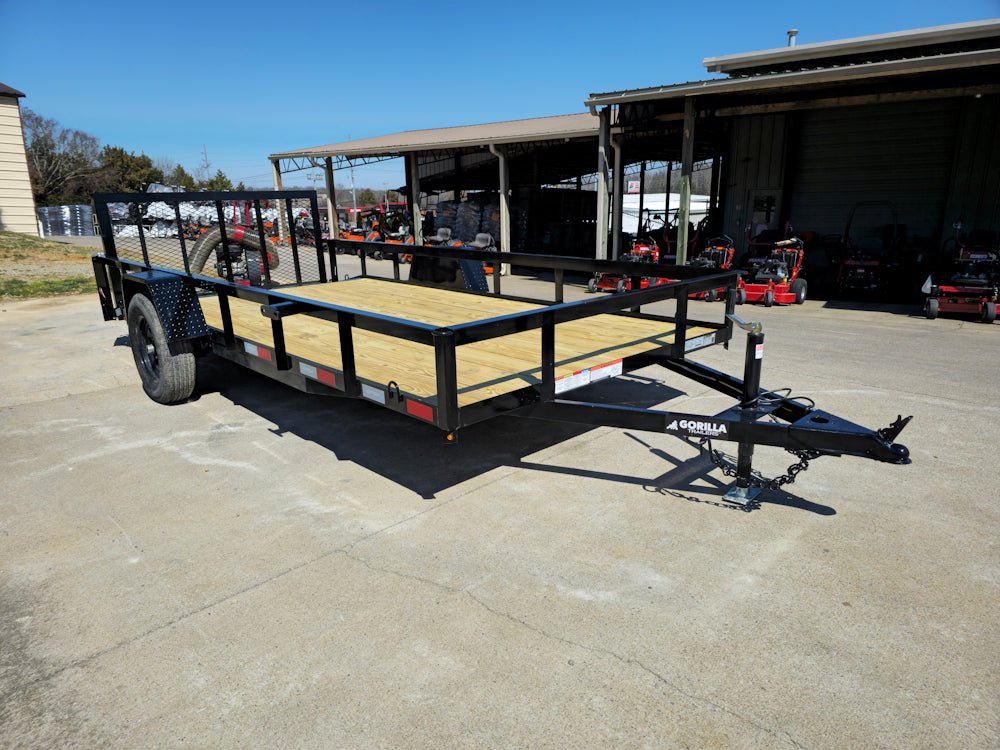 6'4" x 14 Utility Trailer Dovetail With Gate Powder Coated 3,500lb Axle