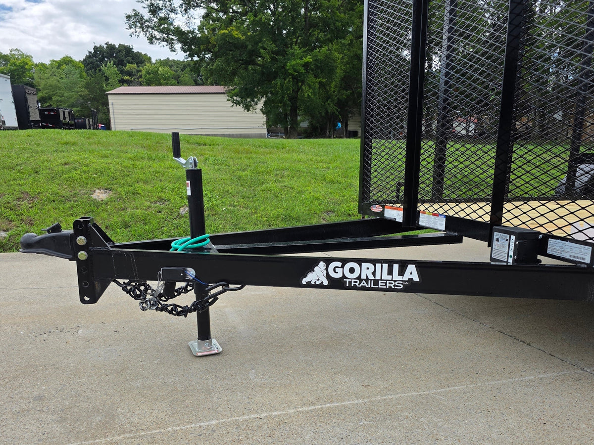 6.4x14 Straight Deck Utility Trailer 6ft Mesh Sides with (2) 3,500lb Axles-Without Roof