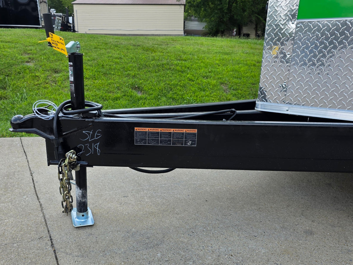 8.5x24 Lime Green Enclosed Hybrid (2) 7,000lb axles