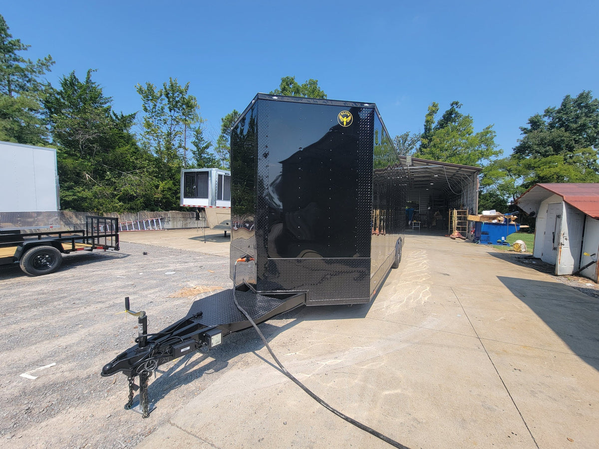 8.5' X 24' Black Custom Enclosed Trailer Stage Marketing and Event