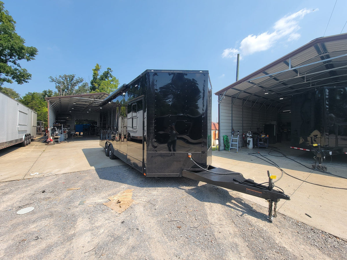 8.5' X 24' Black Custom Enclosed Trailer Stage Marketing and Event