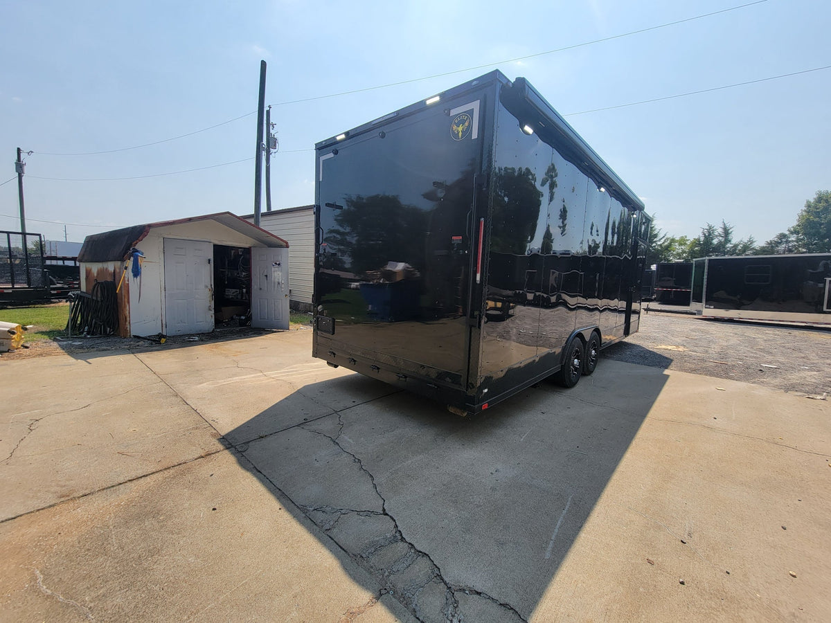 8.5' X 24' Black Custom Enclosed Trailer Stage Marketing and Event