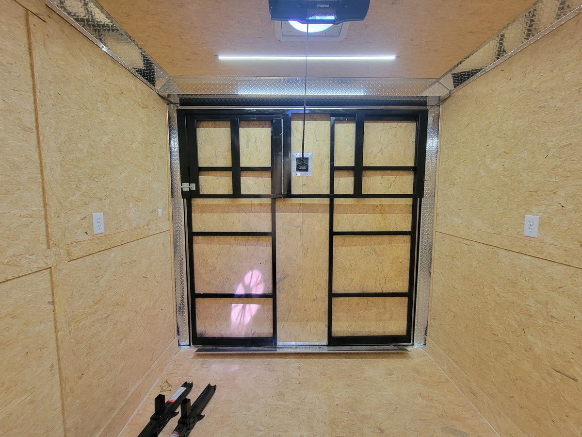 8.5' X 24' Black Custom Enclosed Trailer Stage Marketing and Event