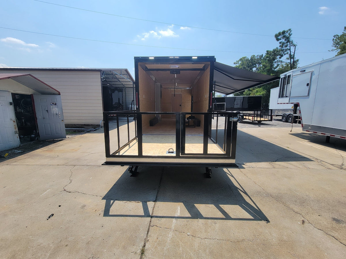 8.5' X 24' Black Custom Enclosed Trailer Stage Marketing and Event