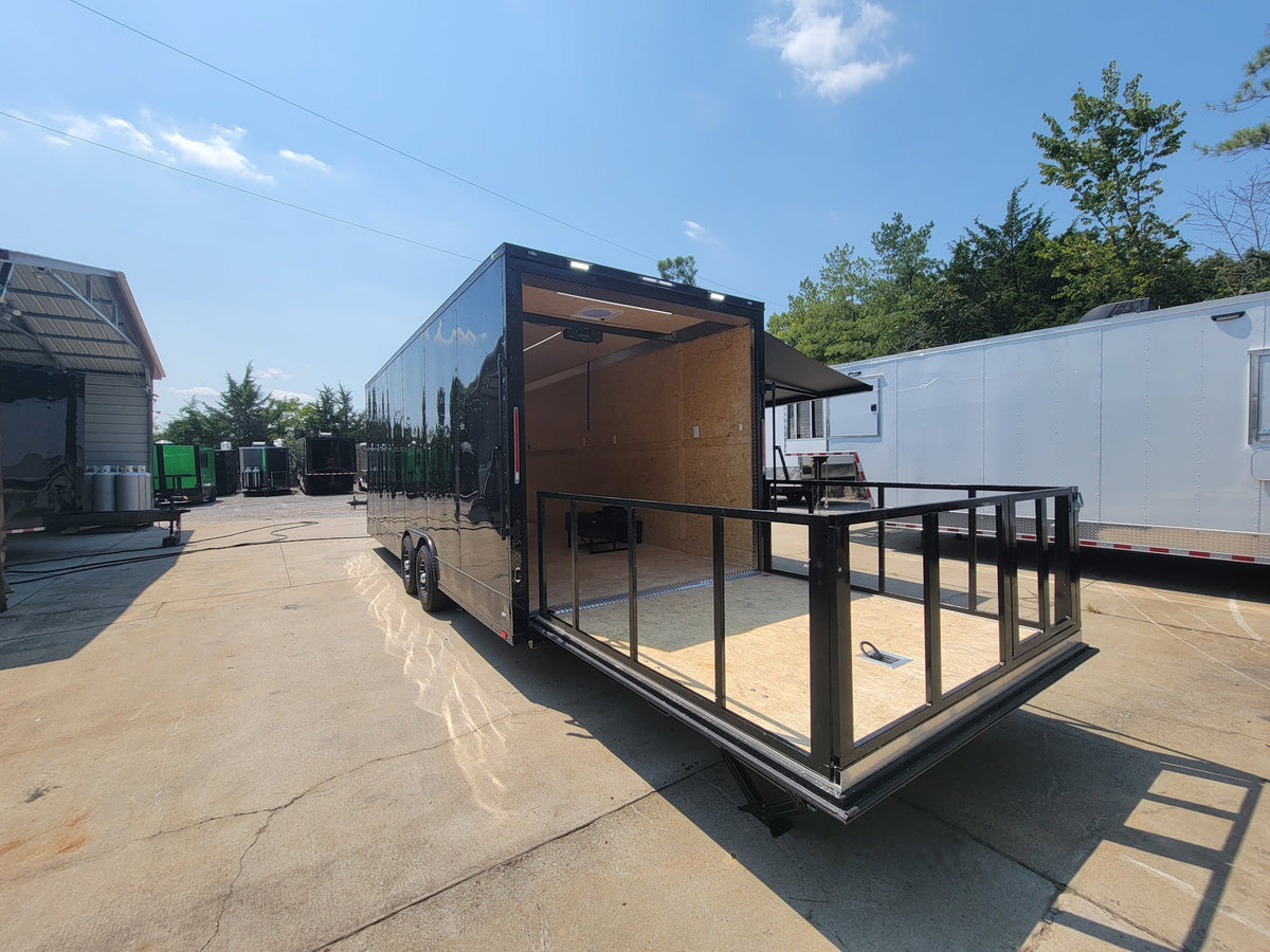8.5' X 24' Black Custom Enclosed Trailer Stage Marketing and Event