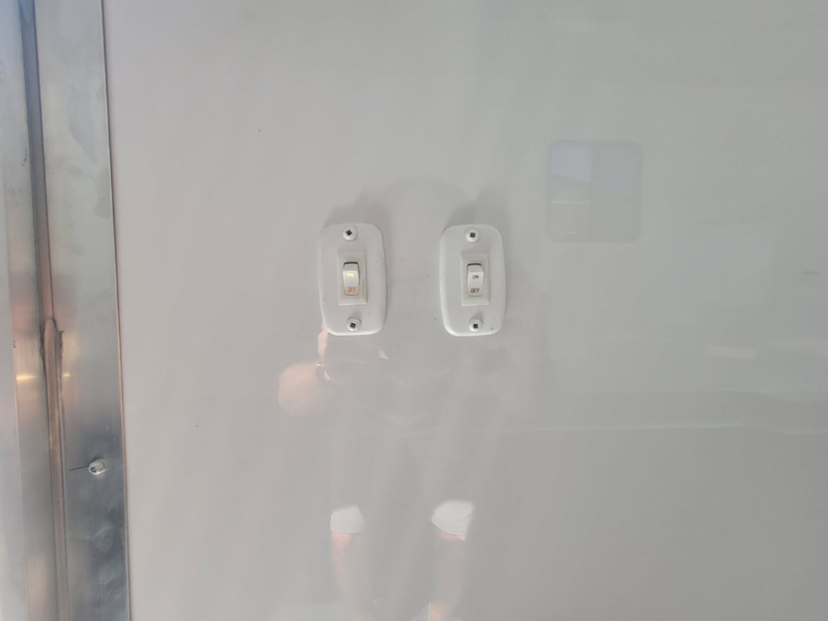 8.5' X 40' Custom Gooseneck Enclosed Trailer White With Silver Trim