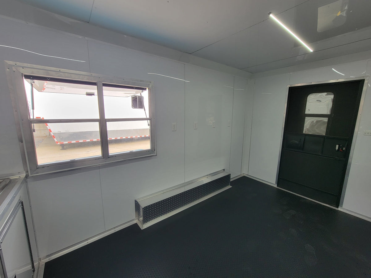 8.5' X 14' Concession Trailer Blue With Blackout Trim Food Event Catering