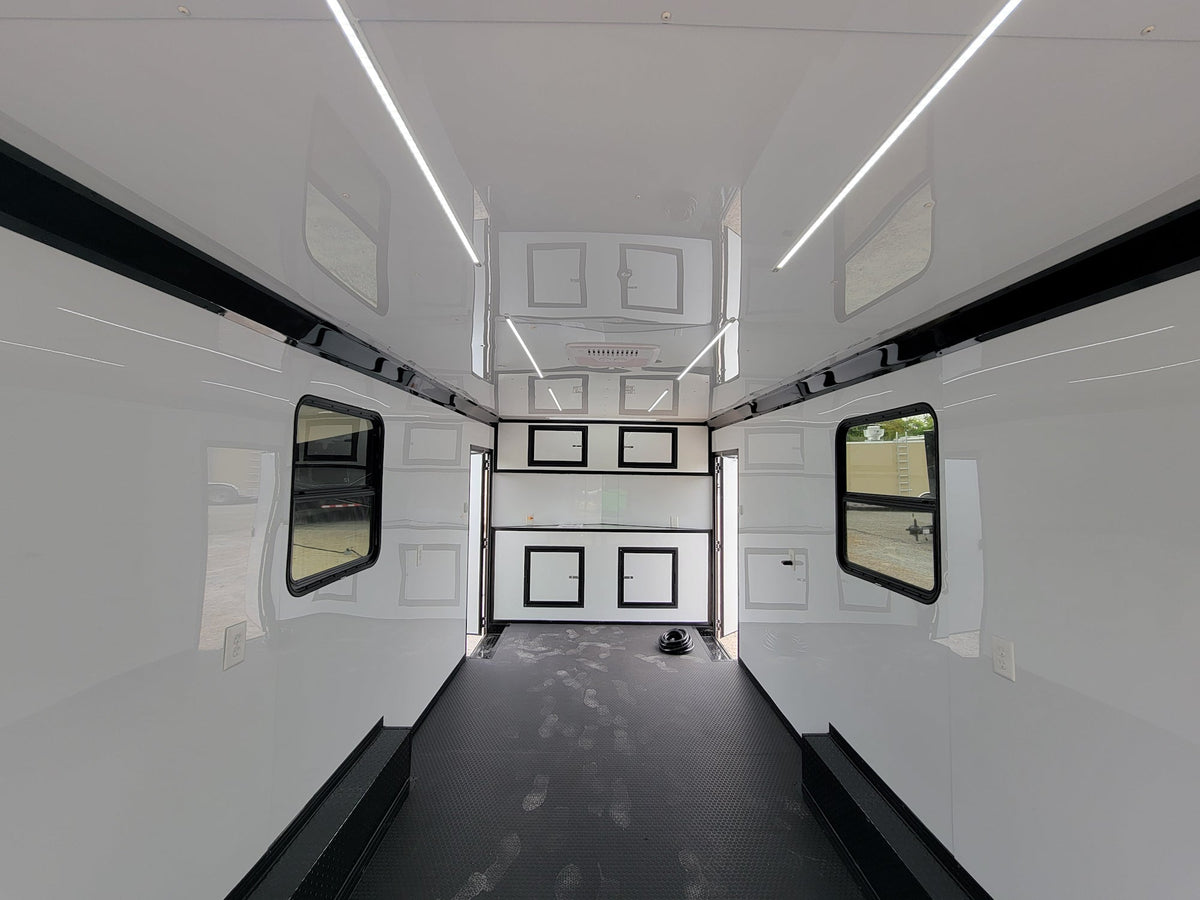8.5' X 20' Custom Enclosed Trailer Black With Blackout Food Event Catering