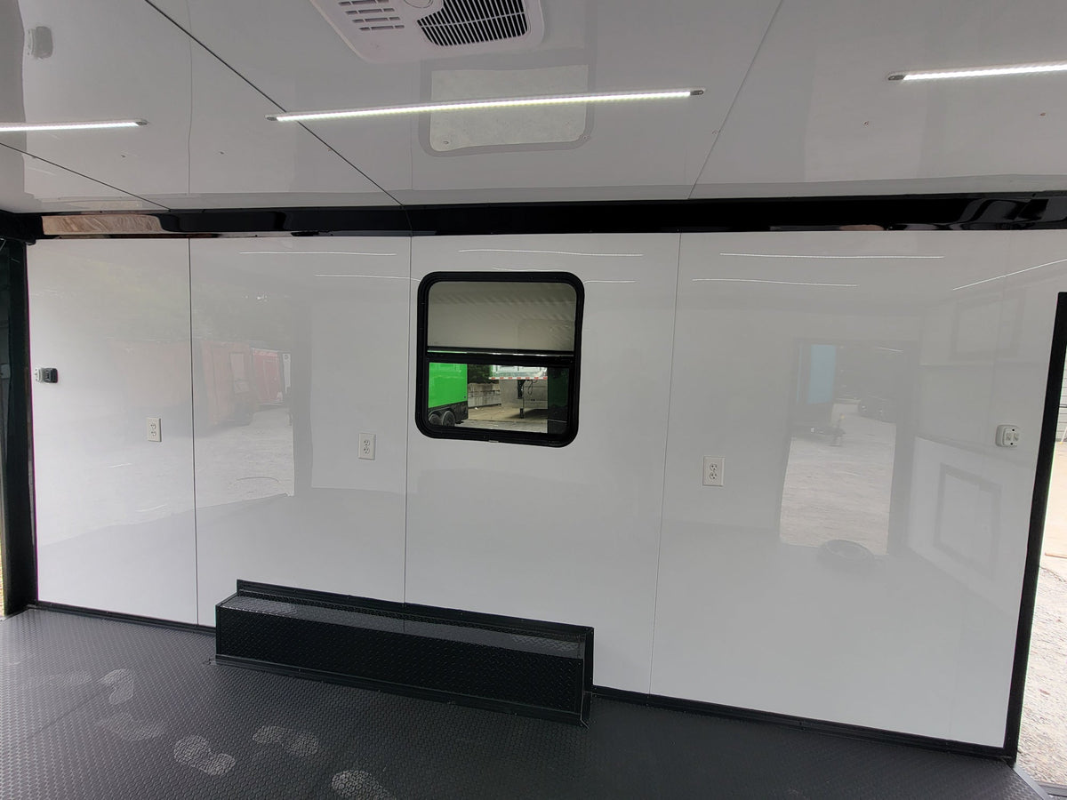 8.5' X 20' Custom Enclosed Trailer Black With Blackout Food Event Catering